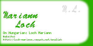 mariann loch business card